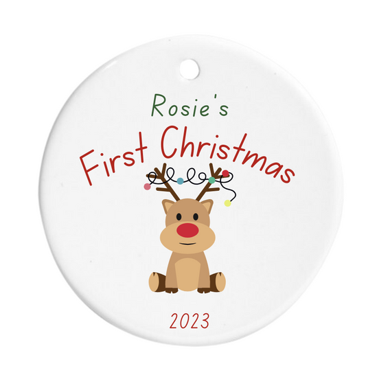 Baby’s First Christmas Ceramic Bauble