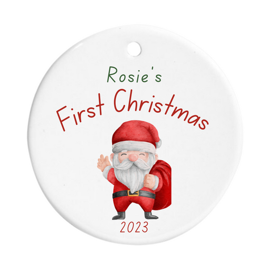 Santa Baby’s First Christmas Ceramic Bauble