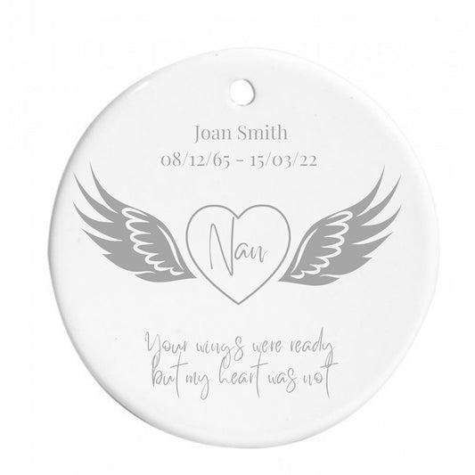 Memorial Hanging Decoration, Personalised hanging decorations, memory decoration, memorial hanging, memorial bauble.